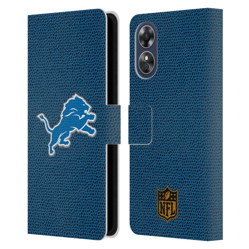 NFL Detroit Lions Logo Football Leather Book Wallet Case Cover For OPPO A17