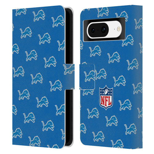 NFL Detroit Lions Artwork Patterns Leather Book Wallet Case Cover For Google Pixel 8