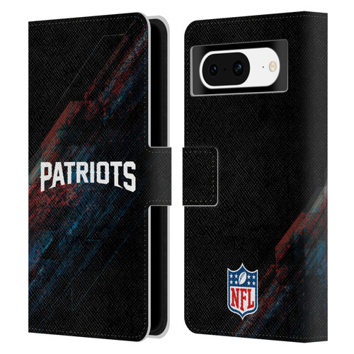 NFL New England Patriots Logo Blur Leather Book Wallet Case Cover For Google Pixel 8
