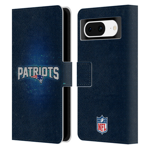 NFL New England Patriots Artwork LED Leather Book Wallet Case Cover For Google Pixel 8