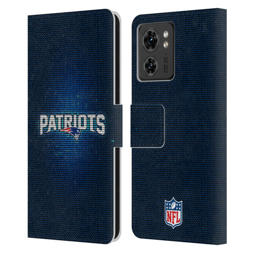 NFL New England Patriots Artwork LED Leather Book Wallet Case Cover For Motorola Moto Edge 40