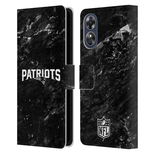 NFL New England Patriots Artwork Marble Leather Book Wallet Case Cover For OPPO A17