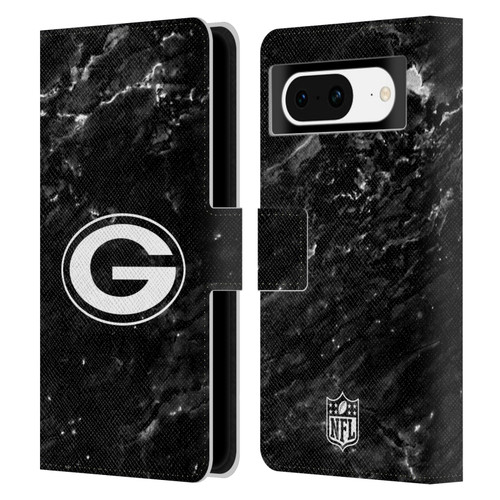 NFL Green Bay Packers Artwork Marble Leather Book Wallet Case Cover For Google Pixel 8