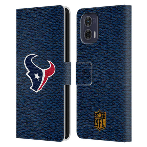 NFL Houston Texans Logo Football Leather Book Wallet Case Cover For Motorola Moto G73 5G