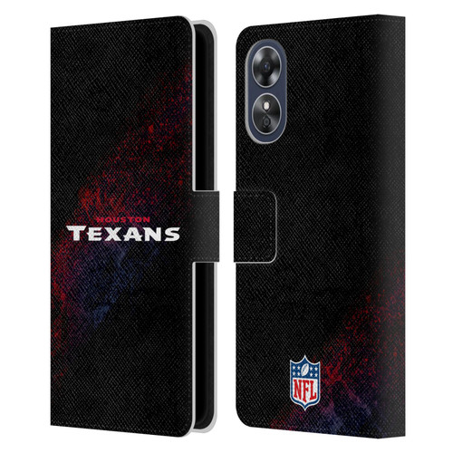 NFL Houston Texans Logo Blur Leather Book Wallet Case Cover For OPPO A17