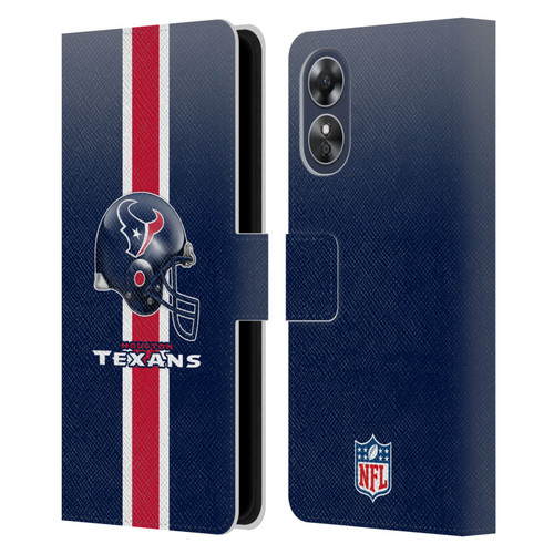 NFL Houston Texans Logo Helmet Leather Book Wallet Case Cover For OPPO A17