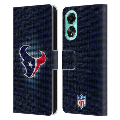 NFL Houston Texans Artwork LED Leather Book Wallet Case Cover For OPPO A78 4G
