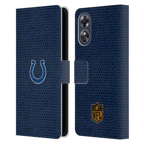 NFL Indianapolis Colts Logo Football Leather Book Wallet Case Cover For OPPO A17