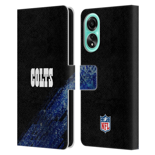 NFL Indianapolis Colts Logo Blur Leather Book Wallet Case Cover For OPPO A78 4G