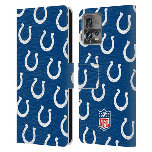 NFL Indianapolis Colts Artwork Patterns Leather Book Wallet Case Cover For Motorola Moto Edge 30 Fusion
