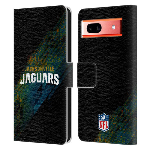 NFL Jacksonville Jaguars Logo Blur Leather Book Wallet Case Cover For Google Pixel 7a