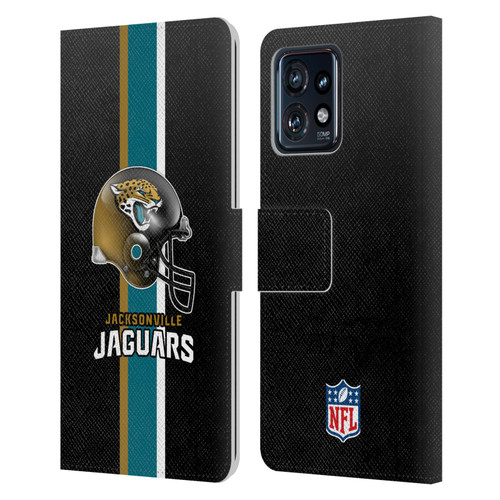 NFL Jacksonville Jaguars Logo Helmet Leather Book Wallet Case Cover For Motorola Moto Edge 40 Pro