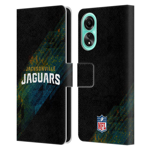 NFL Jacksonville Jaguars Logo Blur Leather Book Wallet Case Cover For OPPO A78 4G