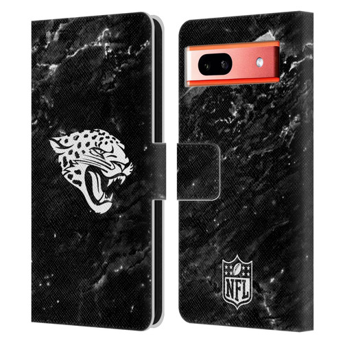 NFL Jacksonville Jaguars Artwork Marble Leather Book Wallet Case Cover For Google Pixel 7a