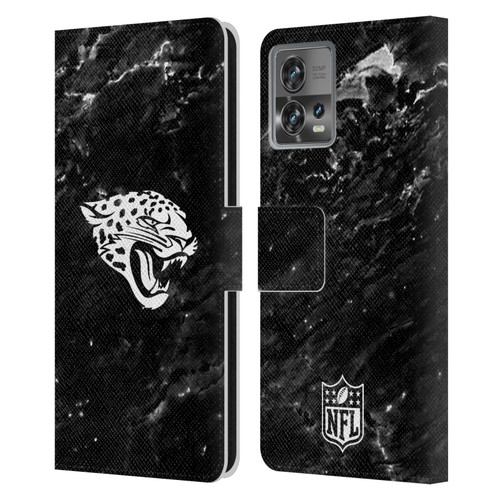 NFL Jacksonville Jaguars Artwork Marble Leather Book Wallet Case Cover For Motorola Moto Edge 30 Fusion