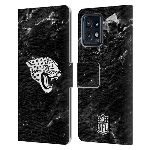 NFL Jacksonville Jaguars Artwork Marble Leather Book Wallet Case Cover For Motorola Moto Edge 40 Pro