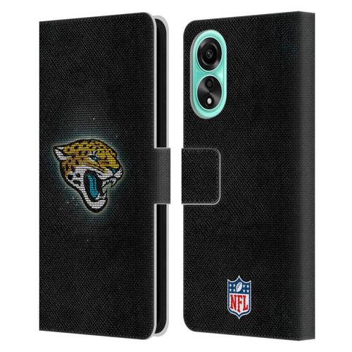 NFL Jacksonville Jaguars Artwork LED Leather Book Wallet Case Cover For OPPO A78 4G