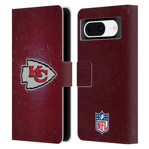 NFL Kansas City Chiefs Artwork LED Leather Book Wallet Case Cover For Google Pixel 8