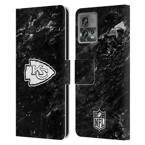 NFL Kansas City Chiefs Artwork Marble Leather Book Wallet Case Cover For Motorola Moto Edge 30 Fusion