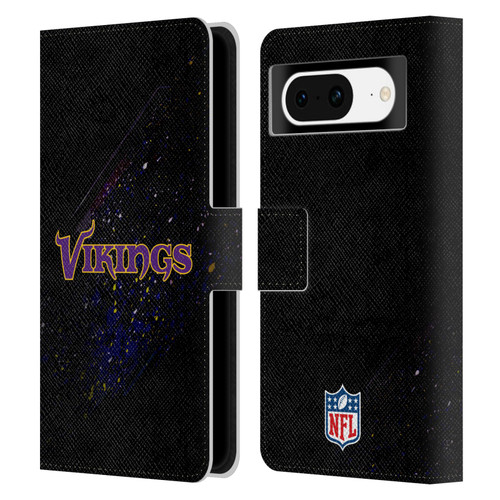 NFL Minnesota Vikings Logo Blur Leather Book Wallet Case Cover For Google Pixel 8