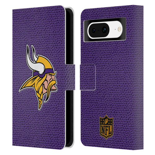 NFL Minnesota Vikings Logo Football Leather Book Wallet Case Cover For Google Pixel 8