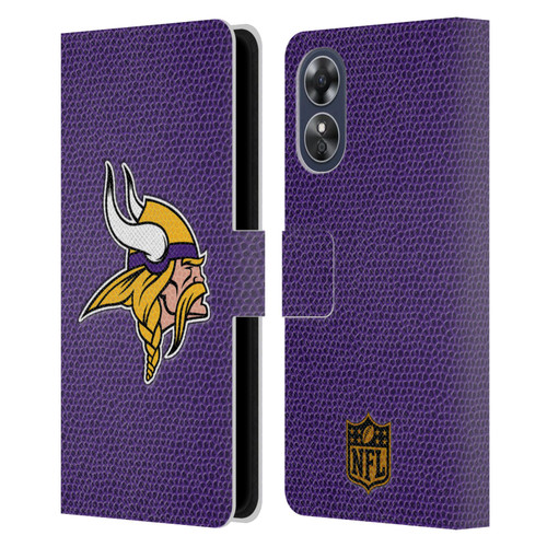 NFL Minnesota Vikings Logo Football Leather Book Wallet Case Cover For OPPO A17