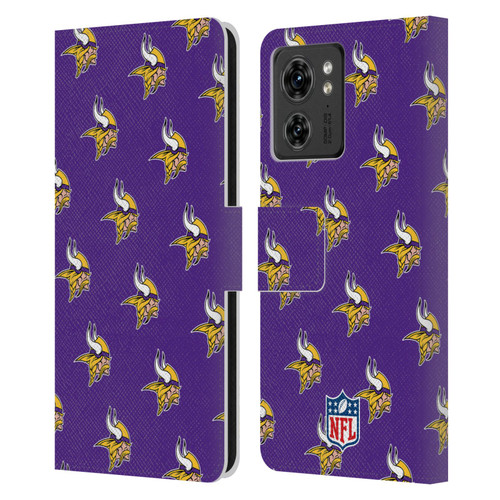 NFL Minnesota Vikings Artwork Patterns Leather Book Wallet Case Cover For Motorola Moto Edge 40
