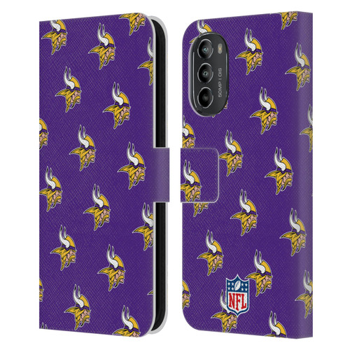 NFL Minnesota Vikings Artwork Patterns Leather Book Wallet Case Cover For Motorola Moto G82 5G