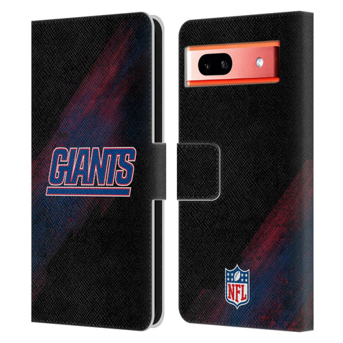 NFL New York Giants Logo Blur Leather Book Wallet Case Cover For Google Pixel 7a
