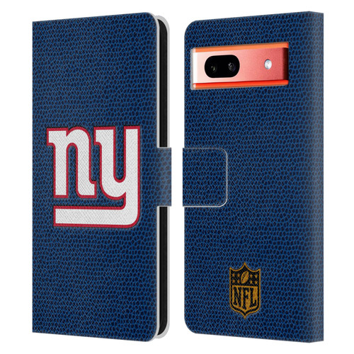 NFL New York Giants Logo Football Leather Book Wallet Case Cover For Google Pixel 7a