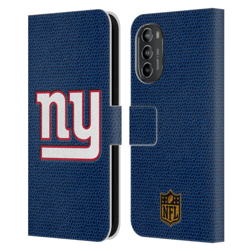 NFL New York Giants Logo Football Leather Book Wallet Case Cover For Motorola Moto G82 5G