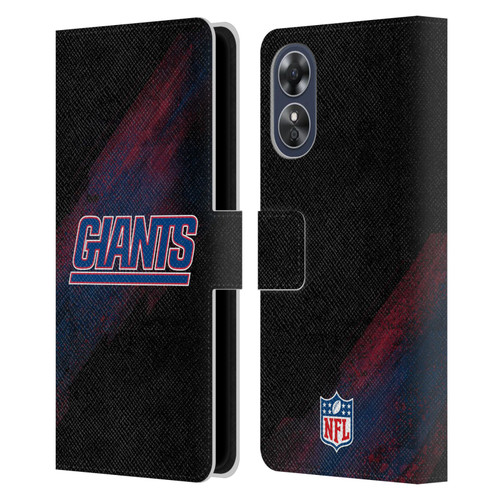 NFL New York Giants Logo Blur Leather Book Wallet Case Cover For OPPO A17