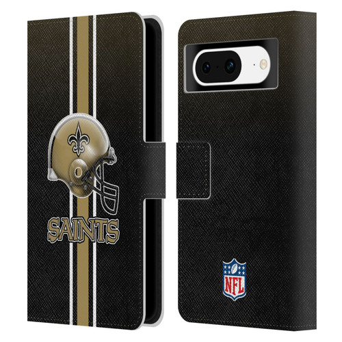 NFL New Orleans Saints Logo Helmet Leather Book Wallet Case Cover For Google Pixel 8