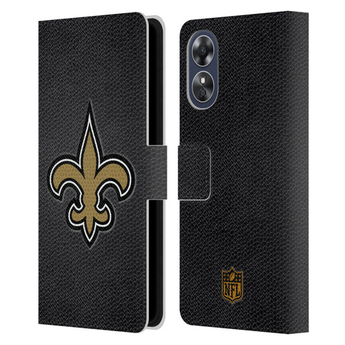NFL New Orleans Saints Logo Football Leather Book Wallet Case Cover For OPPO A17
