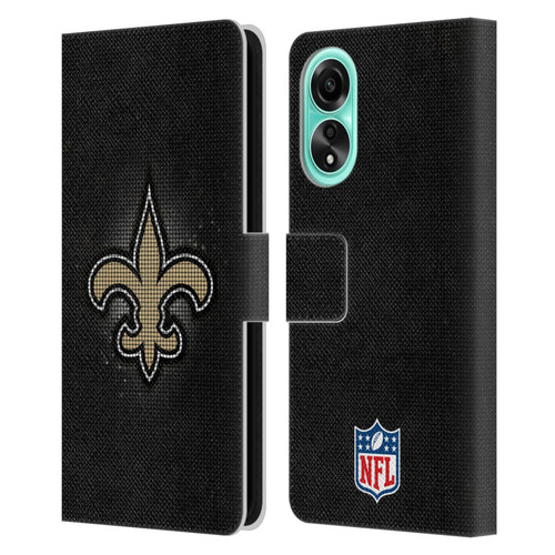 NFL New Orleans Saints Artwork LED Leather Book Wallet Case Cover For OPPO A78 5G