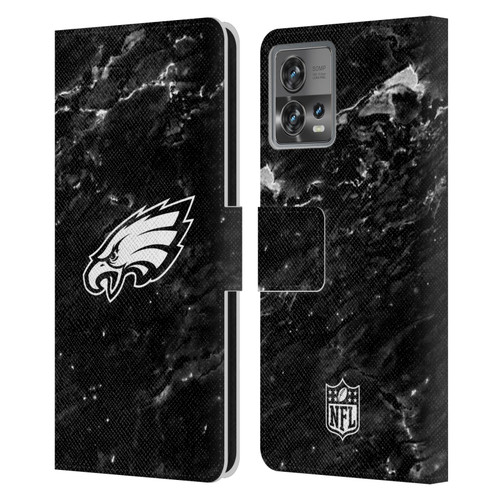 NFL Philadelphia Eagles Artwork Marble Leather Book Wallet Case Cover For Motorola Moto Edge 30 Fusion