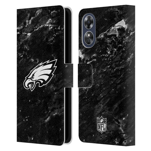 NFL Philadelphia Eagles Artwork Marble Leather Book Wallet Case Cover For OPPO A17