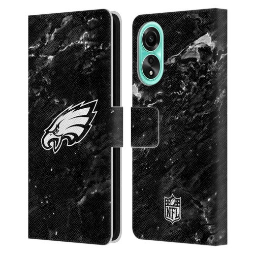 NFL Philadelphia Eagles Artwork Marble Leather Book Wallet Case Cover For OPPO A78 4G