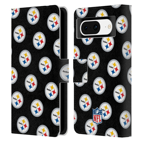 NFL Pittsburgh Steelers Artwork Patterns Leather Book Wallet Case Cover For Google Pixel 8