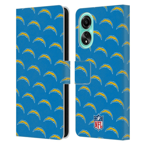 NFL Los Angeles Chargers Artwork Patterns Leather Book Wallet Case Cover For OPPO A78 5G