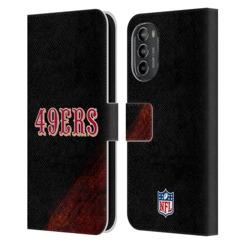 NFL San Francisco 49Ers Logo Blur Leather Book Wallet Case Cover For Motorola Moto G82 5G