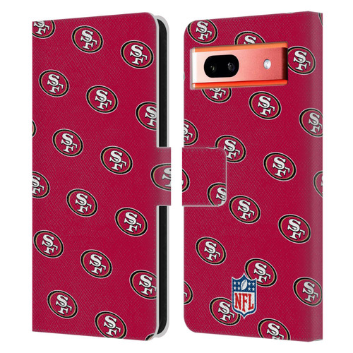 NFL San Francisco 49ers Artwork Patterns Leather Book Wallet Case Cover For Google Pixel 7a