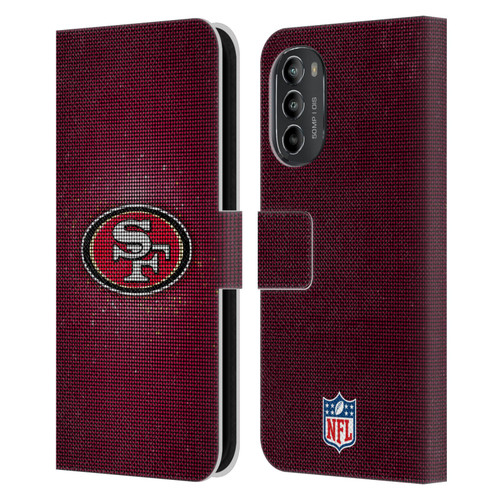 NFL San Francisco 49ers Artwork LED Leather Book Wallet Case Cover For Motorola Moto G82 5G
