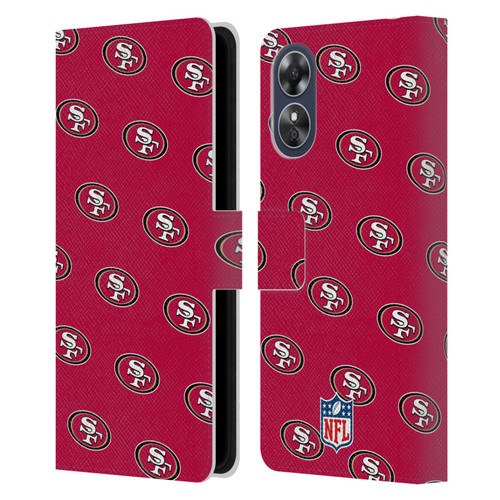 NFL San Francisco 49ers Artwork Patterns Leather Book Wallet Case Cover For OPPO A17