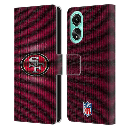 NFL San Francisco 49ers Artwork LED Leather Book Wallet Case Cover For OPPO A78 4G
