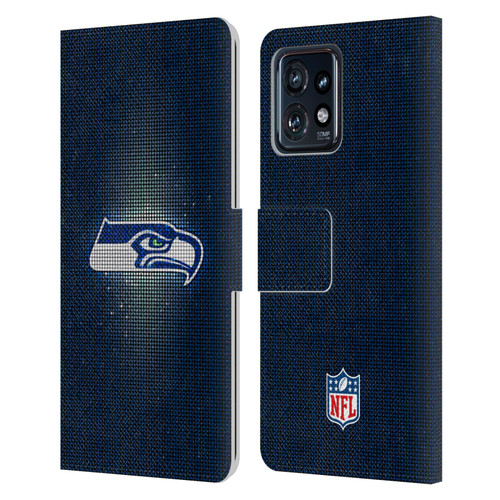 NFL Seattle Seahawks Artwork LED Leather Book Wallet Case Cover For Motorola Moto Edge 40 Pro