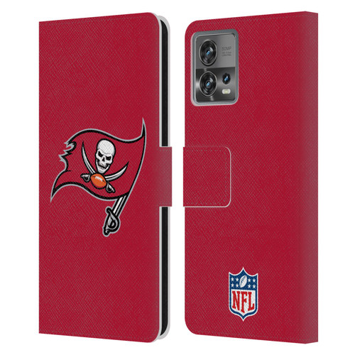 NFL Tampa Bay Buccaneers Logo Plain Leather Book Wallet Case Cover For Motorola Moto Edge 30 Fusion