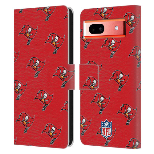 NFL Tampa Bay Buccaneers Artwork Patterns Leather Book Wallet Case Cover For Google Pixel 7a