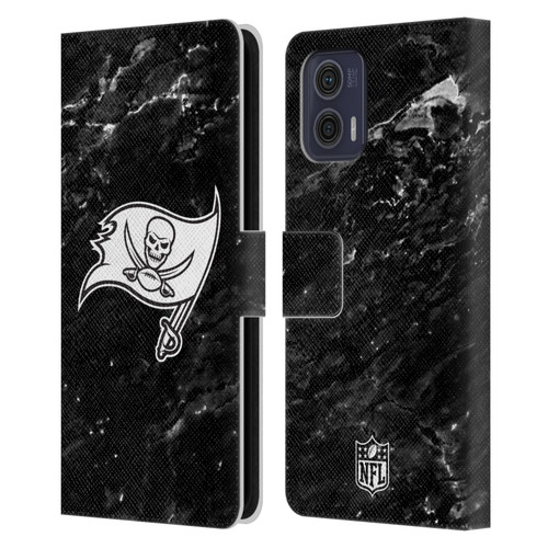 NFL Tampa Bay Buccaneers Artwork Marble Leather Book Wallet Case Cover For Motorola Moto G73 5G