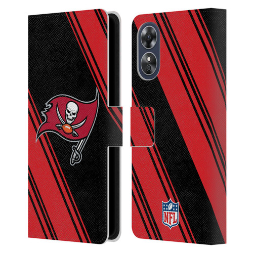 NFL Tampa Bay Buccaneers Artwork Stripes Leather Book Wallet Case Cover For OPPO A17